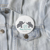 20e china trouwdag olifant ronde button 7,6 cm (In situ)