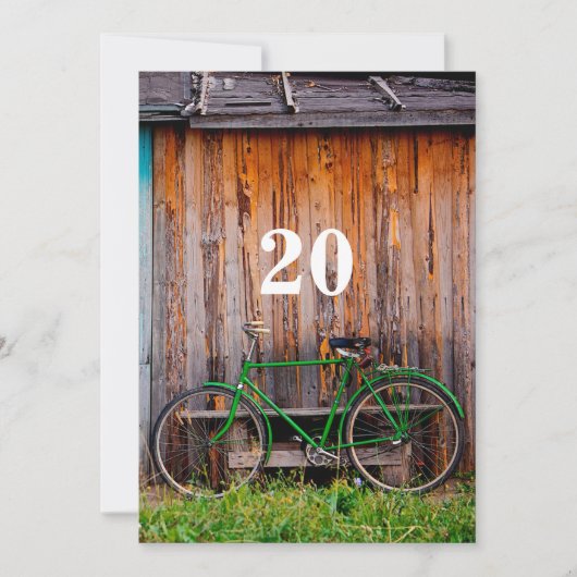 20e Cyclerie Uitnodiging op verjaardag van de verj (Voorkant)