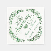 20e Emerald Bruiloft Jubileum Papieren servetten (Voorkant)