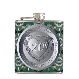 20e Emerald Design Wedding Jubileum Heupfles