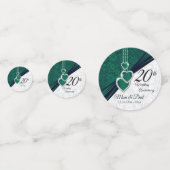 20e Emerald Green Jubileum Design Confetti (Voorkanten)