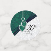 20e Emerald Green Jubileum Design Confetti (Kleine voorkant)