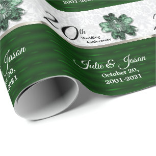 20e Emerald Green Jubileum DIY-tekst Cadeaupapier