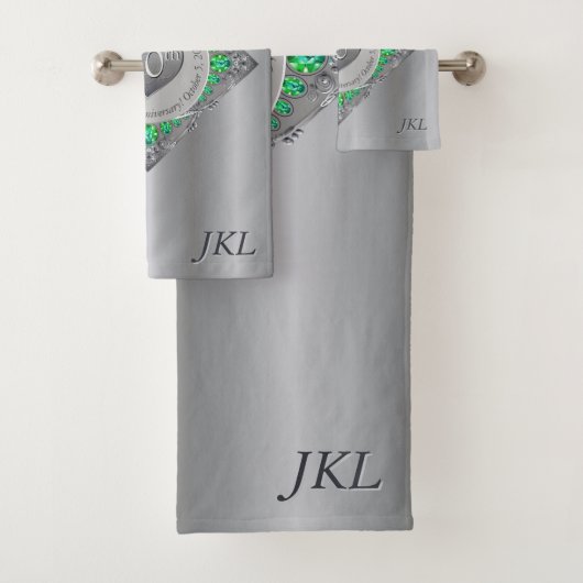 20e Emerald Jubileum Platinum Handdoek (Insitu)