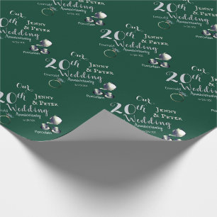 20e Emerald Porselein bruiloft Jubileum Cadeaupapier