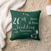 20e Emerald Porselein bruiloft Jubileum Kussen (Deken)