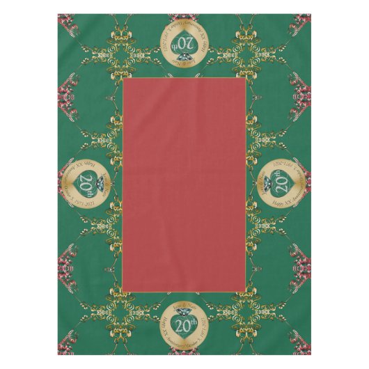 20e émeraude/toute nappe Mariage pour l'anniversai (Devant)