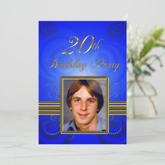 20e fête d'anniversaire Invitation (Debout devant)
