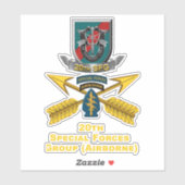 20e groep speciale strijdkrachten sticker (Vel)