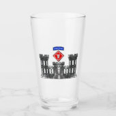 20e ingenieur brigade-Airborne Chrome Castle Glas (Voorkant)