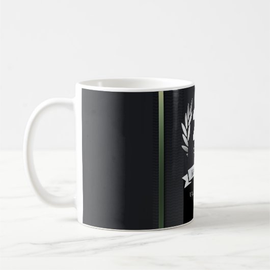 20e Jaar Jubileum Koffie Mok Zwart Wit Grijs (Links)
