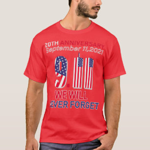 20e Jubileum 911 Nooit vergeten T T-shirt