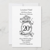 20e Jubileum bloemen Kaart (Achterkant)