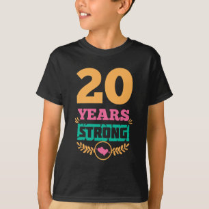 20e Jubileum Cadeau Idee Twintig Jaar Sterke T-s T-shirt