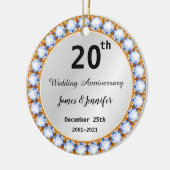 20e Jubileum diamant Keramisch Ornament (Links)