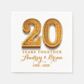 20e Jubileum gepersonaliseerd Servet (Voorkant)