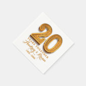 20e Jubileum gepersonaliseerd Servet (Hoek)