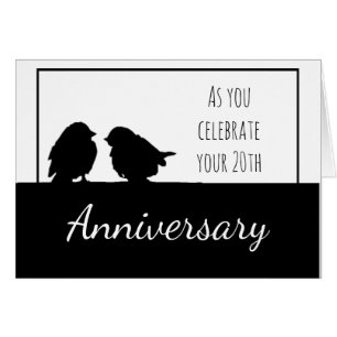 20e Jubileum Romantic Cute Birds Couple