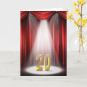 20e Jubileum spotlight Gefeliciteerd Kaart (Gele Bloem)