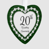 20e Jubileum van Emerald Wedding Keepomwille Ornament (voorkant)