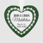 20e Jubileum van Emerald Wedding Keepomwille Ornament (achterkant)
