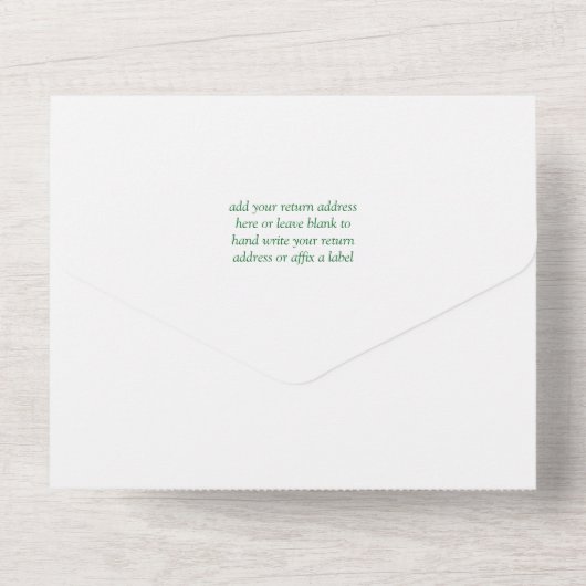20e Jubileum van het Emerald Wedding All In One Uitnodiging (Achterkant)