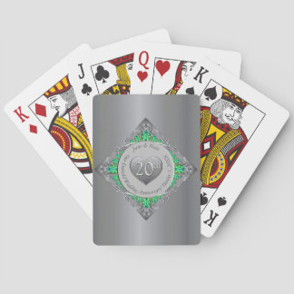 20e Jubileum van het Emerald Wedding Pokerkaarten