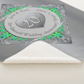 20e Jubileum van het Emerald Wedding Sherpa Deken (3/4)