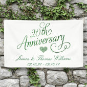 20e Jubileum van het Emerald Wedding Spandoek