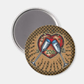 20e Jubileum voor bruiloft Magneet (Voorkant / Achterkant)