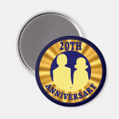 20e Jubileum voor bruiloft Magneet (Voorkant / Achterkant)