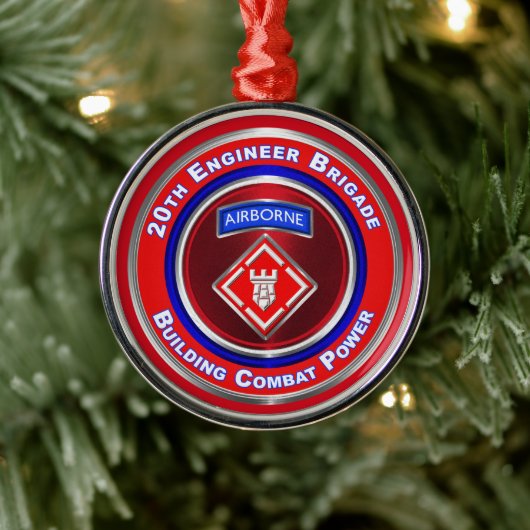 20e kerst van de ingenieur Brigade-Airborne Keepom Metalen Ornament (Boom)