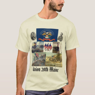 20e Maine vrijwilliger infanterie burgeroorlog T-shirt