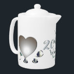 20e Mariage de porcelaine d'émeraude 1 photo<br><div class="desc">Pour une police vintage amusante avec ma théière graphique émeraude et porcelaine à l'occasion de votre 20e mariage anniversaire qui se marie bien avec votre décor maison. Je suis disponible pour toute personnalisation que vous souhaitez,  envoyez-moi un message et je vous répondrai immédiatement !</div>