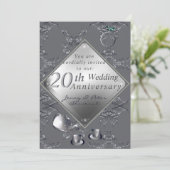 20e Platina Smaragd Huwelijksjubileum Kaart (Staand voorkant)