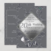 20e Platina Smaragd Huwelijksjubileum Kaart (Voorkant / Achterkant)