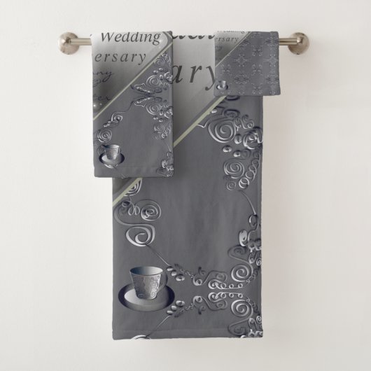 20e Platinum Emerald Jubileum Bath Towel Set Bad Handdoek (Insitu)