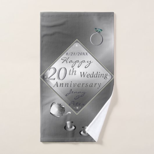 20e Platinum Emerald Jubileum Bath Towel Set Bad Handdoek (Handdoek)