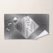 20e série de serviettes de bain en platine Emerald (Serviette à main)