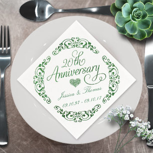 20e Smaragden Huwelijksjubileum Papieren Servetten