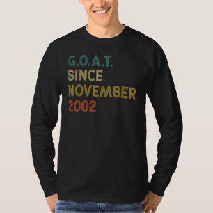 20e verjaardag 20 jaar oude geit sinds november 20 t-shirt