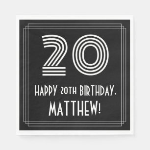 20e verjaardag: Art Deco Geïnspireerde look "20" + Servet