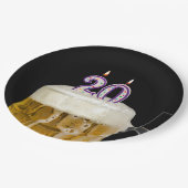 20e verjaardag bier op zwart Bord (Gekanteld)