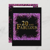 20e verjaardag  briefkaart (Voorkant / Achterkant)