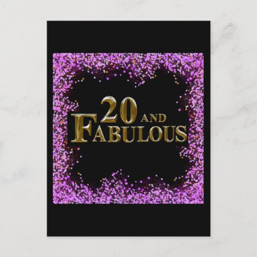 20e verjaardag  briefkaart (Voorkant)