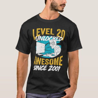 20e verjaardag cadeauniveau 20 niet vergrendeld Ge T-shirt
