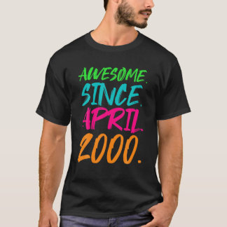20e verjaardag cadeaus - Geweldige sinds april 200 T-shirt