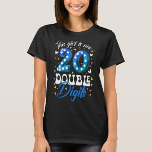 20e verjaardag Dit meisje is nu 20 dubbele cijfers T-shirt