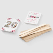 20e verjaardag Foto Collage Girl Pink Flower White Handwaaier (Niet-gemonteerd)