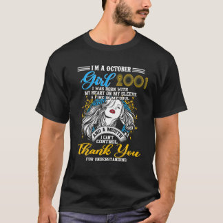 20e verjaardag in oktober 2001 20 jaar t-shirt